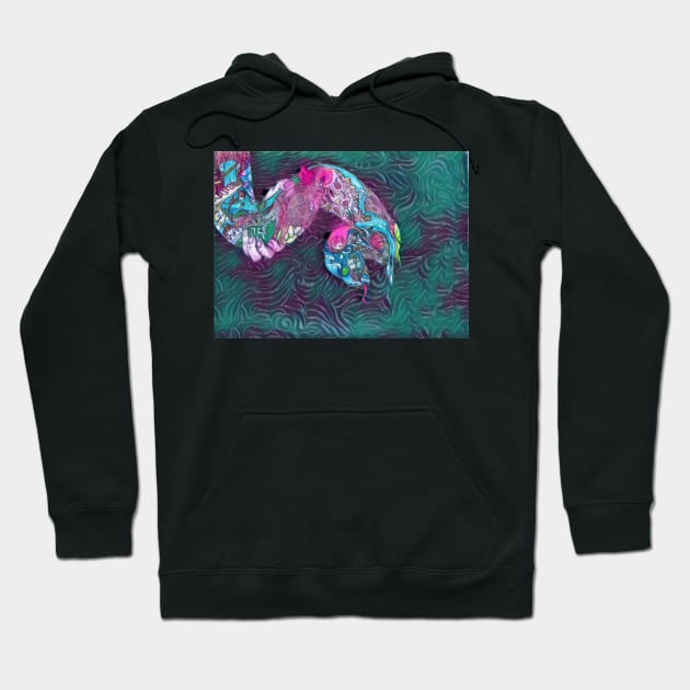 Python 9 Hoodie by Mr. Leon Artwork